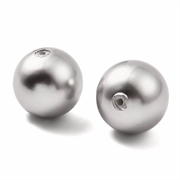 Shell perle. Anboret - halvboret. Grade A. Sølv. 14 mm